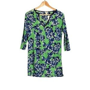 J.Crew 100% Cotton Floral Quarter Sleeve‎ Tunic XS